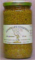 Lentilles Cuisins  la graisse d'oie